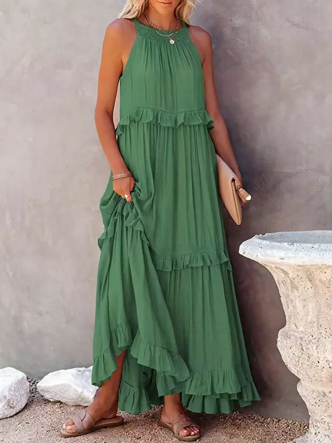 Betania | Ruffle Breeze Maxi Dress