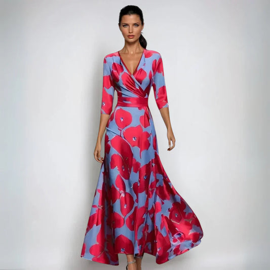 Rubina | Stylish Floral Wrap Dress