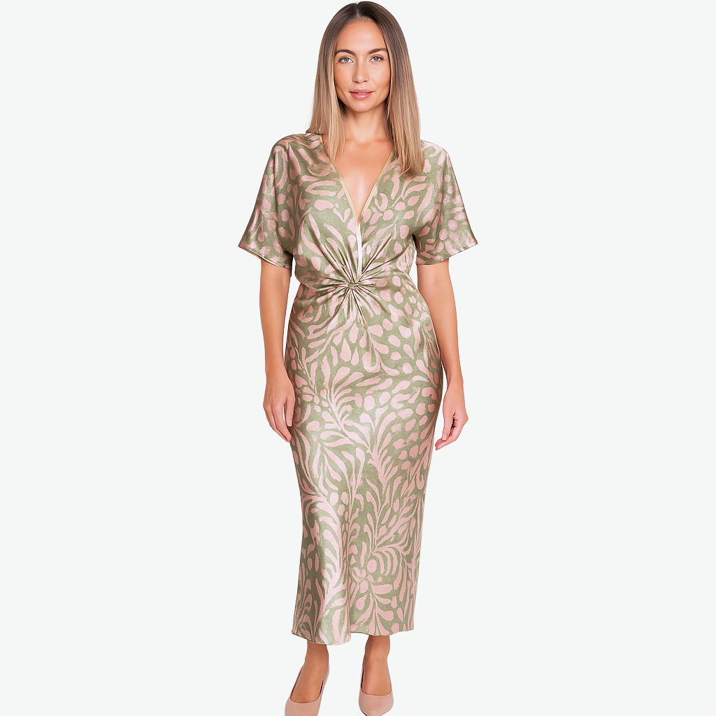 Petal | Twisted V-Neck Maxi Dress