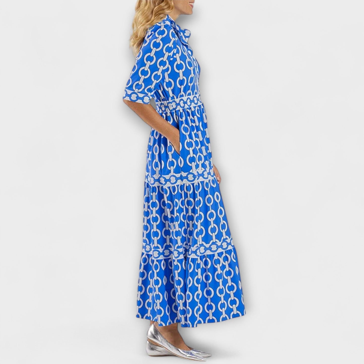 Shea | Midi Dress with Chain Pattern