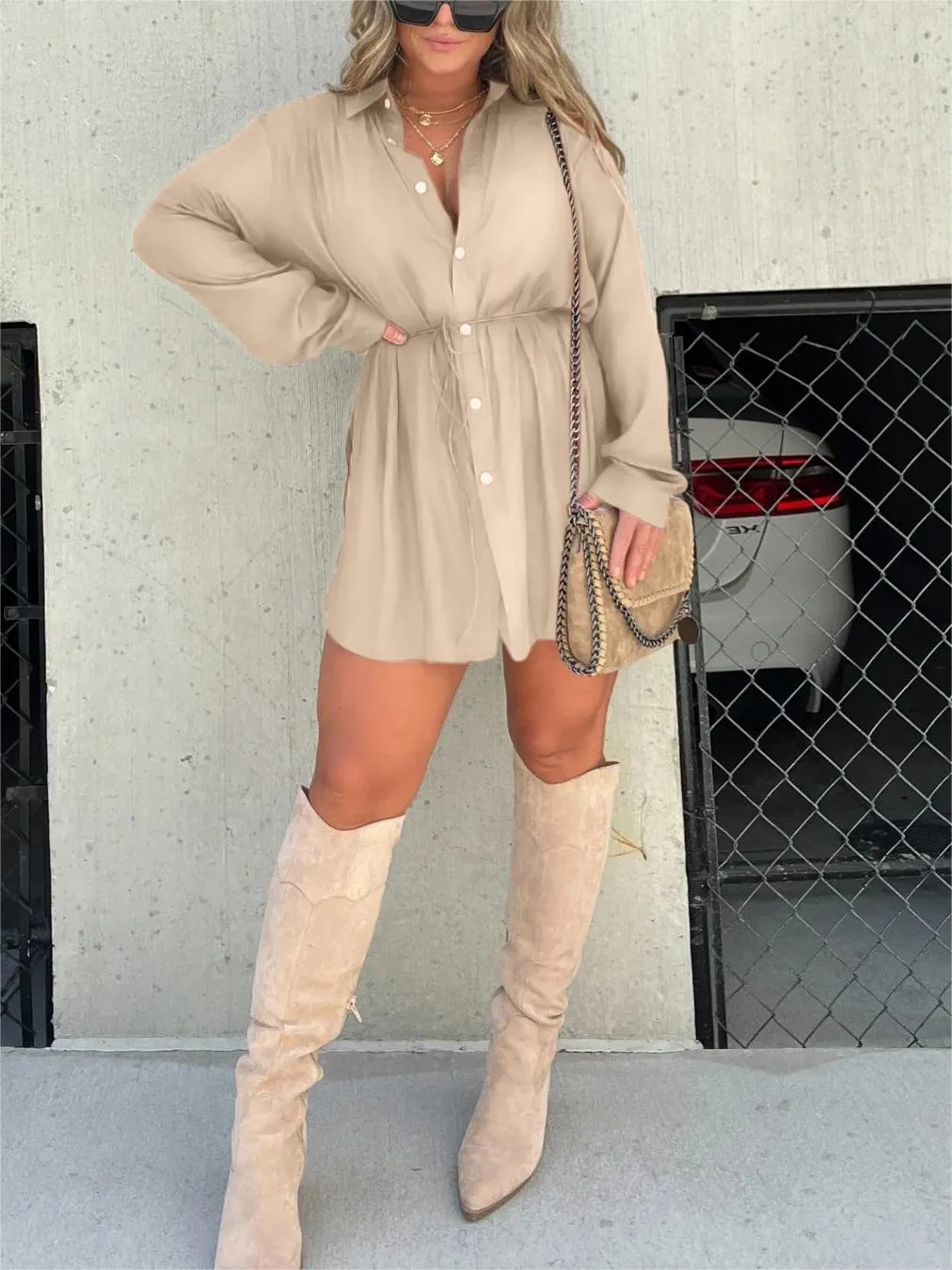 Chandria | Trendy Satin Romper Dress