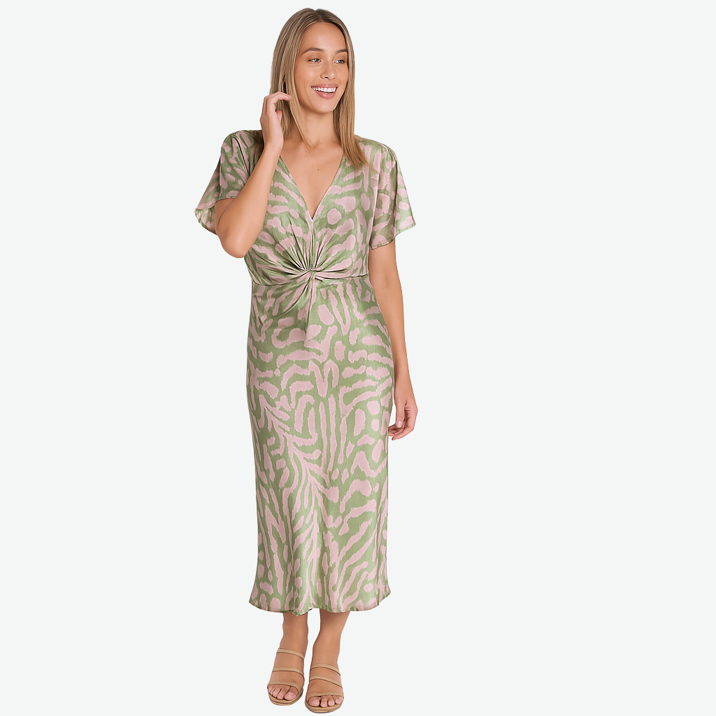 Petal | Twisted V-Neck Maxi Dress