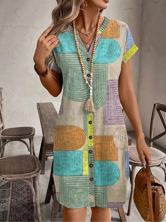 Lucinda | Elegant Geometric Dress