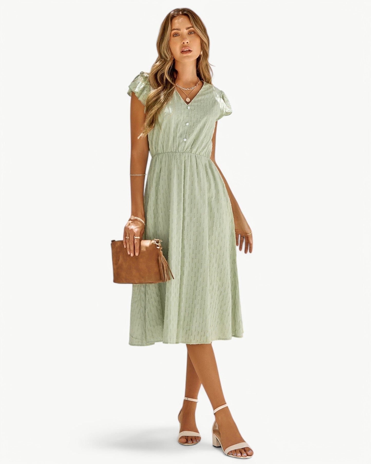 Orly｜V-neck Midi Dress