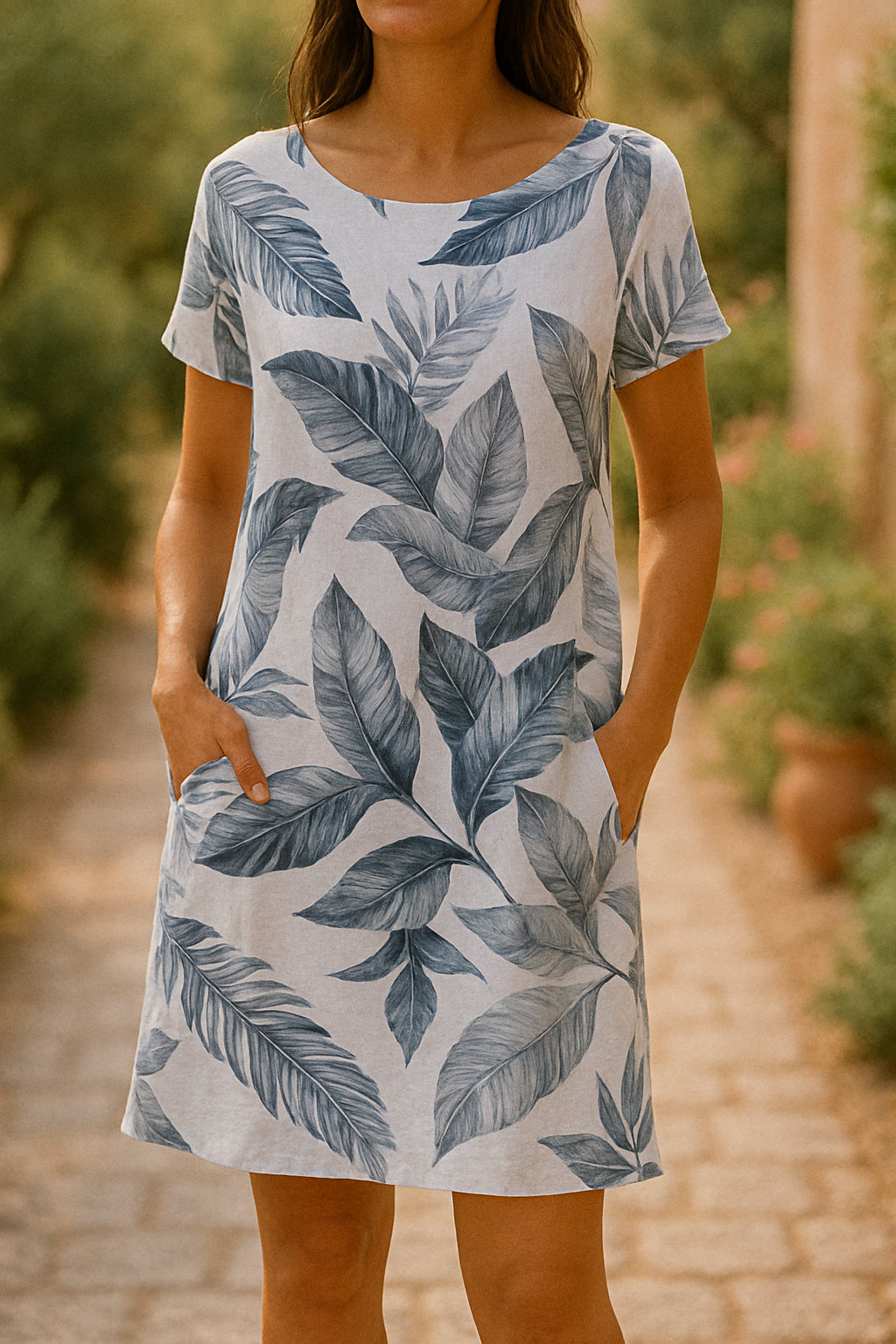 Reign | Elegant Cotton and Linen Dress