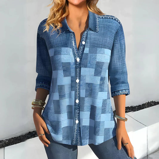 Harlow | Classic Checkered Blouse