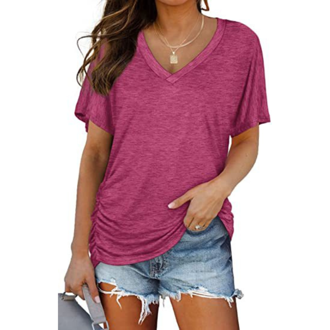 Carly | Classic V-Neck Loose Fit Shirt