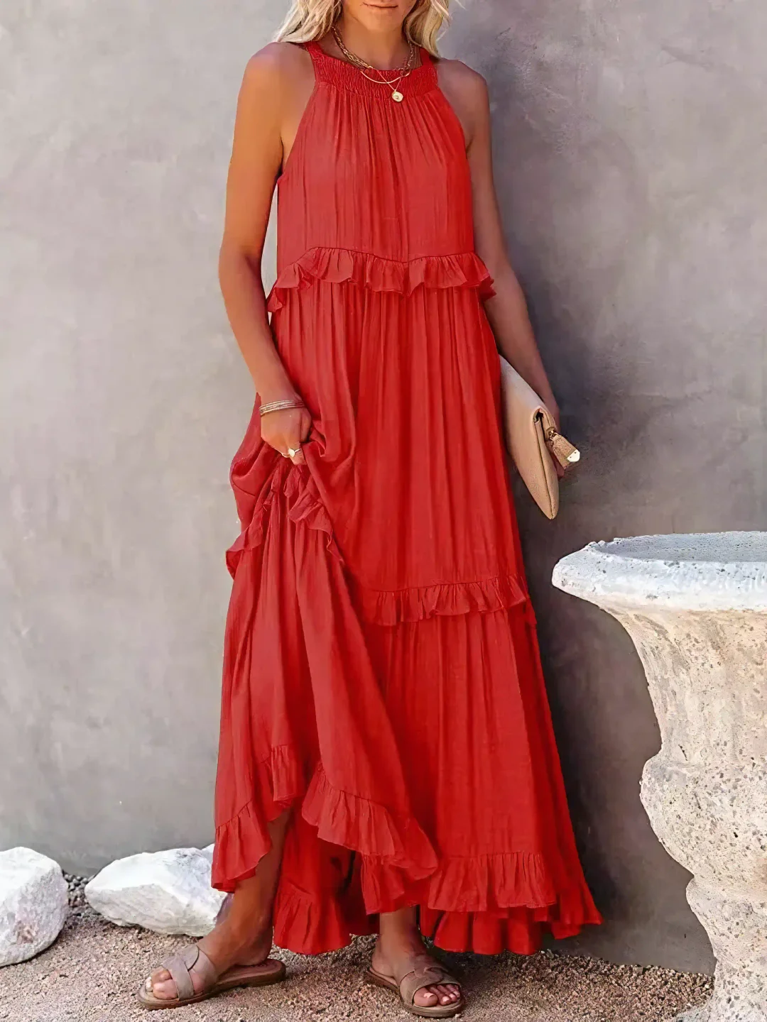 Betania | Ruffle Breeze Maxi Dress